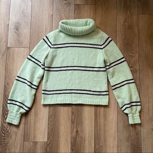 Green Fuzzy Turtleneck